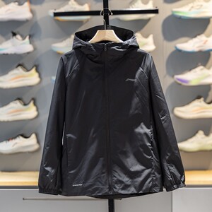 
Li Ning Sports Windbreaker 2026 Spring New Men's Fitness Series Water-Repellent Hooded Jacket AFDW079