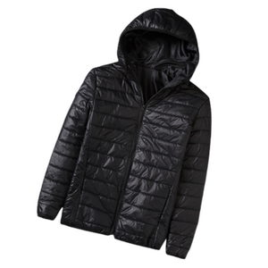 2023 autumn and winter new light thin down cotton clothing men's short stand -up collar hooded large size tide couple casual jacket