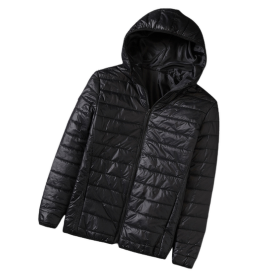 2023 autumn and winter new light thin down cotton clothing men's short stand -up collar hooded large size tide couple casual jacket