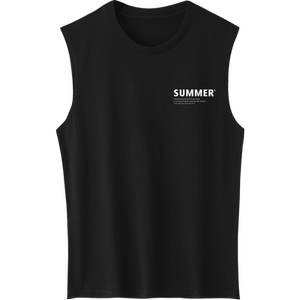 2 pieces] Summer pure cotton vest men's sleeveless t-shirt outer wear fitness hurdles basketball sports vest wide shoulder sweatshirt