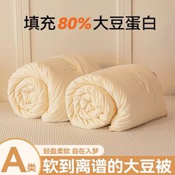 Class a All-Cotton Quilt, 80% Soybean Fiber Quilt, Two-In-One Detachable Quilt with Zipper, Winter Quilt, Thickened and Warm Quilt Core