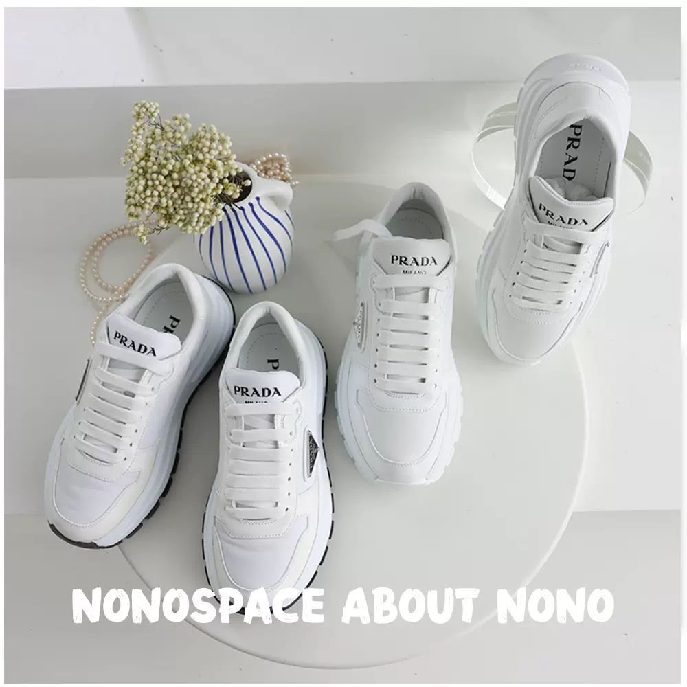 爆款国内现货PRADA普拉达经典三角标系带百搭休闲鞋运动鞋微瑕