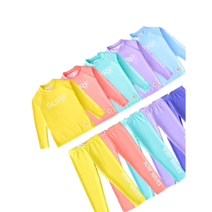 
Korean style children's swimsuits, boys and girls single tops, long sleeves, trousers, sun protection, teenager surfing suits, swimsuits, trendy