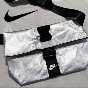 
Nike NIKE men's and women's sports casual fashion all-match shoulder bag BG001-011A black/silver