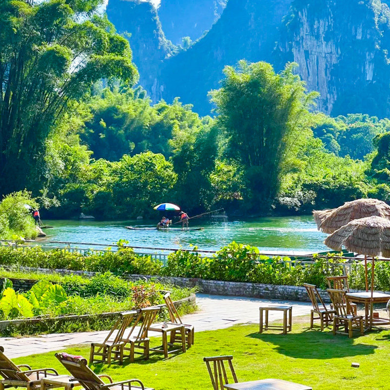 住龙脊吊脚楼广西桂林三星船游漓江阳朔纯玩4天3晚遇龙河9人小团