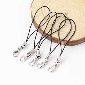 DIY accessories single rope mobile phone with rope pendant pendant lobster clasp key pendant lanyard hanging buckle beaded accessories