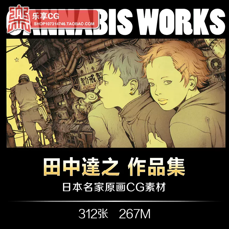 CANNABIS WORKS 田中达之作品集日本画师CG插画手绘线稿美术素材-Taobao