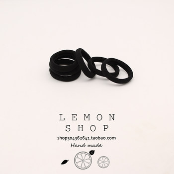Basic black rubber band versatile and durable hair tie
