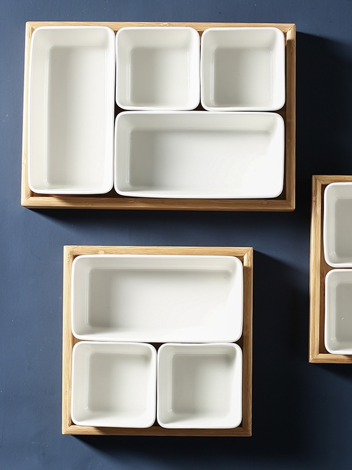 日式组合分格陶瓷干果盘客厅水果拼盘