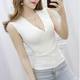 Summer sexy low-cut cross V-neck short style inner scheming camisole women's slim knitted bottoming shirt top
