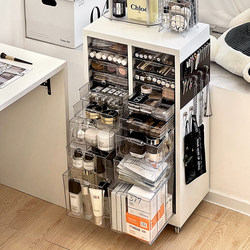 White Drawer-Type Metal Storage Cabinet with Wheels, Movable, for Nail Art and Cosmetics, Metal Cabinet, Drawer Cabinet, Cabinet