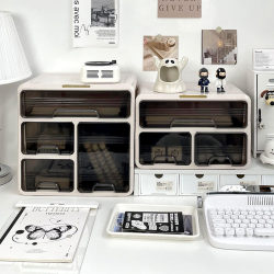 Dormitory Desktop Storage Box Student Drawer-Type Desk Organizer Office Desk Cosmetics Desk Storage Rack