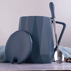 Casual Ceramic Mug, Extra Large Capacity, Household Couple Water Cup with Lid, Birthday Gift for Women and Men, Coffee Cup