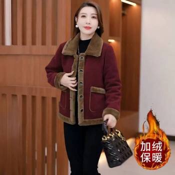 
Middle-aged mother's temperament is aged and warm cotton jacket