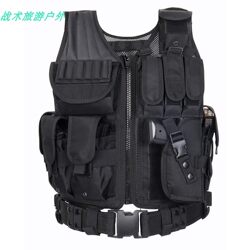 Tactical Quick-Release Vest, Multi-Functional Outdoor Cs Field Protection Vest, Functional Wind-Resistant Gear, Breathable Vest
