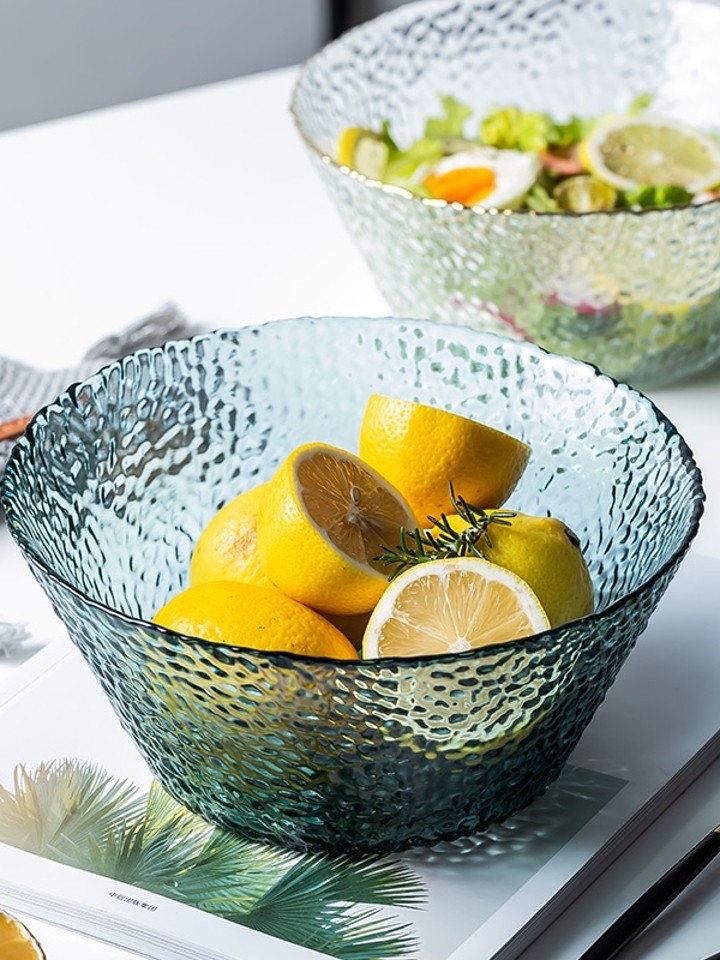 青苹果钢化玻璃碗大号