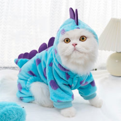 Teddy dog ​​and cat autumn and winter cat four-legged clothes medium-sized dog flannel transformation outfit dog pet supplies clothing