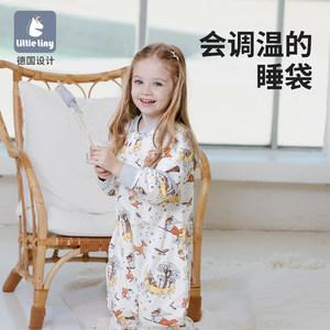 LittleTiny baby sleeping bag pure cotton baby spring and summer children's quilted model for all seasons, medium and large children's anti-kick quilt