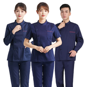 
Nurse suit long sleeve women's winter clothes, hidden blue split set, short dental oral male nursing doctor's work clothes, short sleeves