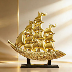 (Loss of 29.9 Yuan) Smooth Sailing Sailboat Crafts, Home Living Room Wine Cabinet Decorations, Small Ornaments, Light Luxury