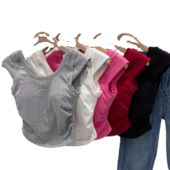 Women's beautiful lingerie with chest pads and slings and vest
