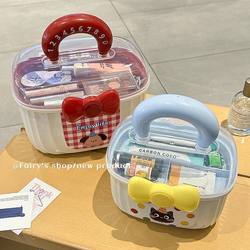 New Cute Pill Box, Multifunctional Medicine Box, Large Capacity Portable Medicine Storage Box for Home and Dormitory Emergency Use..