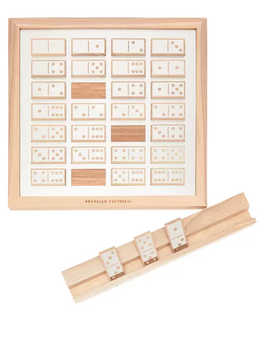 Brunello Cucinelli Wooden Mahjong Set - White