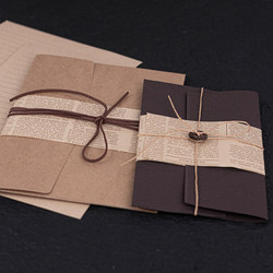 Brown Kraft Paper Lined Letter Paper Coffee Color Series Handwritten Letter Paper Vintage Letter