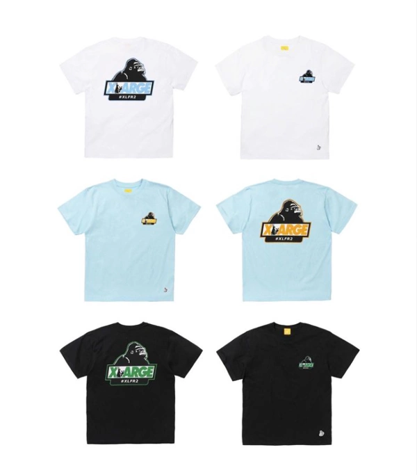 FR2 x XLARGE OG Logo T-shirt 男女情侣圆领宽松短袖T恤潮TEE-Taobao