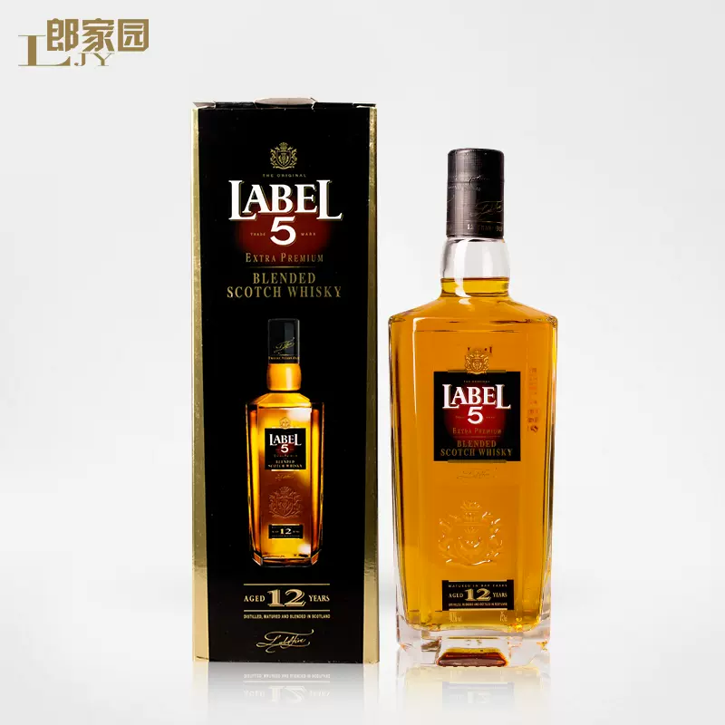 郎家园进口洋酒Label 5雷堡五星12年调和苏格兰威士忌750ml-Taobao