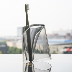 [with Built-In Toothbrush Holder] Japanese Draining Mouthwash Cup, Plastic Couple's Household Simple Toothbrush Cup, Food Grade