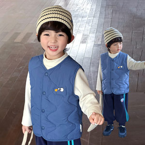 
Children's thickened vest autumn and winter boys' Class A children's cotton vest winter clothing baby boy's winter warm clothing 3527