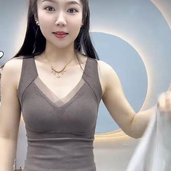 Inner with chest pad beautiful back top stylish cup