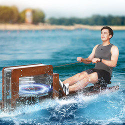 Water Resistance Rowing Machine, Foldable Smart Home Fitness Aerobic Exercise Rowing Machine