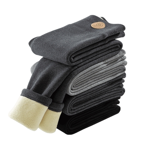 Lamb cashmere leggings Women wearing winter plus velvet thickened high -waisted cotton pants large size Northeast extra thick warm pants