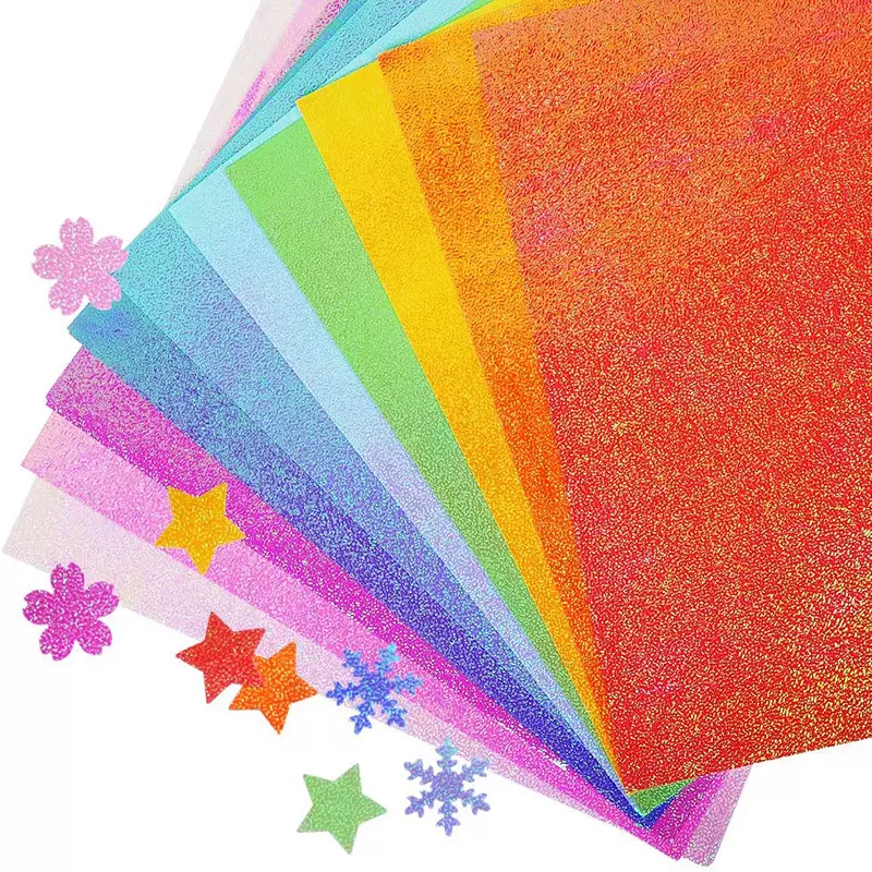 50 Sheet Shiny Origami Paper Crane 10 Colors Iridescent Pape-Taobao