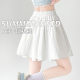Ballet style white short skirt and skirt for women in spring and summer hot high waist slim A-line fluffy ruffle cake skirt