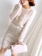 Internet celebrity mohair hollow thin retro soft glutinous short sweater jacket 2024 new women's seahorse sweater sweater
