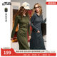 Goblin Pocket Retro Slim Hooded Long Sleeve Dress Women's Spring 2025 New Casual Long Skirt