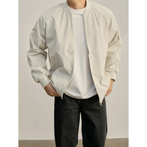
LUUD Autumn New Solid Color Baseball Clothing Jacket Men's Outdoor Windproof All-Match Ragnant Sleeve Jacket