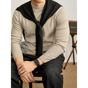 
LUUD all-weather modal warm inner sweater for men and women, retro versatile half turtleneck sweater winter