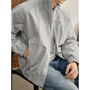 
LUUD mountain camping multifunctional chenille windproof jacket for men with structural line design work jacket