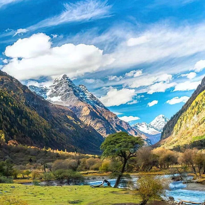 成都周边一日游8人团四姑娘山双桥沟猫鼻梁都江堰南桥跟团游