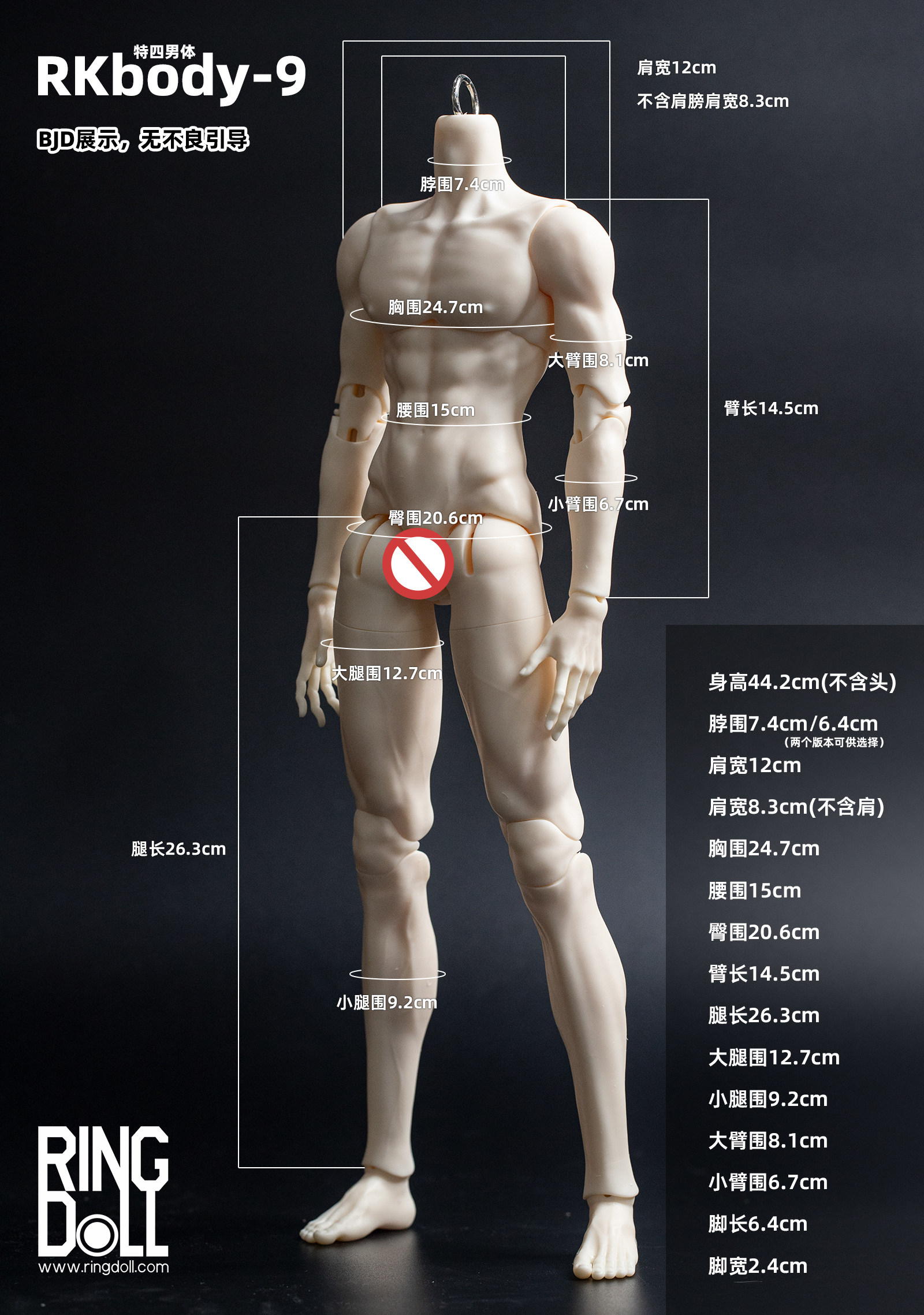 Ringdoll 45cm BJD 男の子ボディ - Rkbody-9