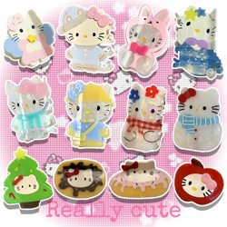 Zhen Caiwei | Zhixiu's Original Kitty Pajamas, Cartoon Acetate Shark Claw Clip, Niche Hair Accessory, Sweet Hairpin.