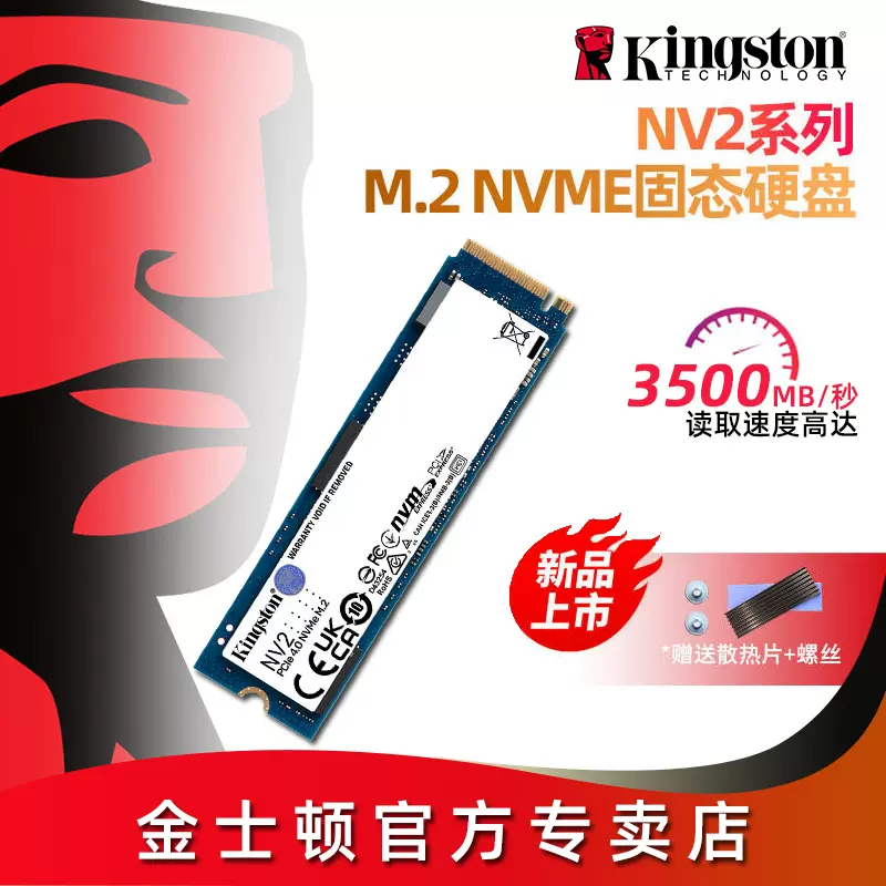 金士顿nv2 500g m2固态硬盘笔记本台式机SSD高速NV1固态硬盘1TB-Taobao