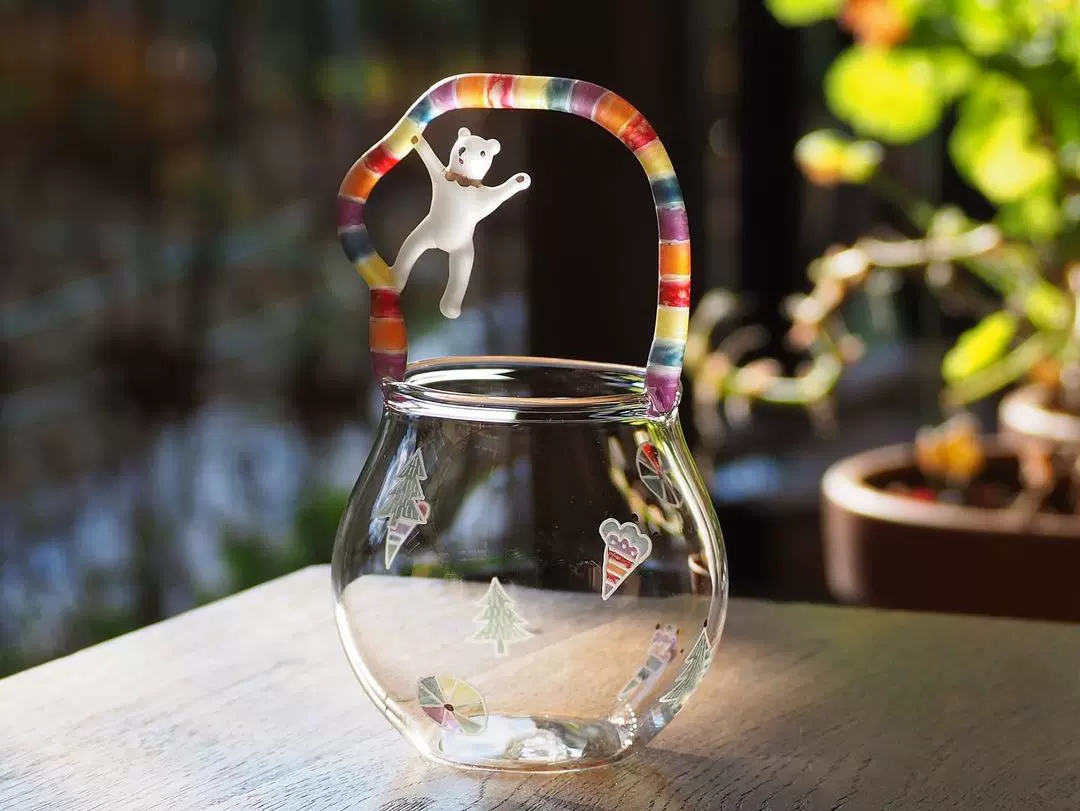 手作日本展会作家吉林三千代土锅耐热餐具陶瓷可爱小羊非我妻珠美