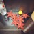 Red 9cm five-pointed star hanging star *6 packs 