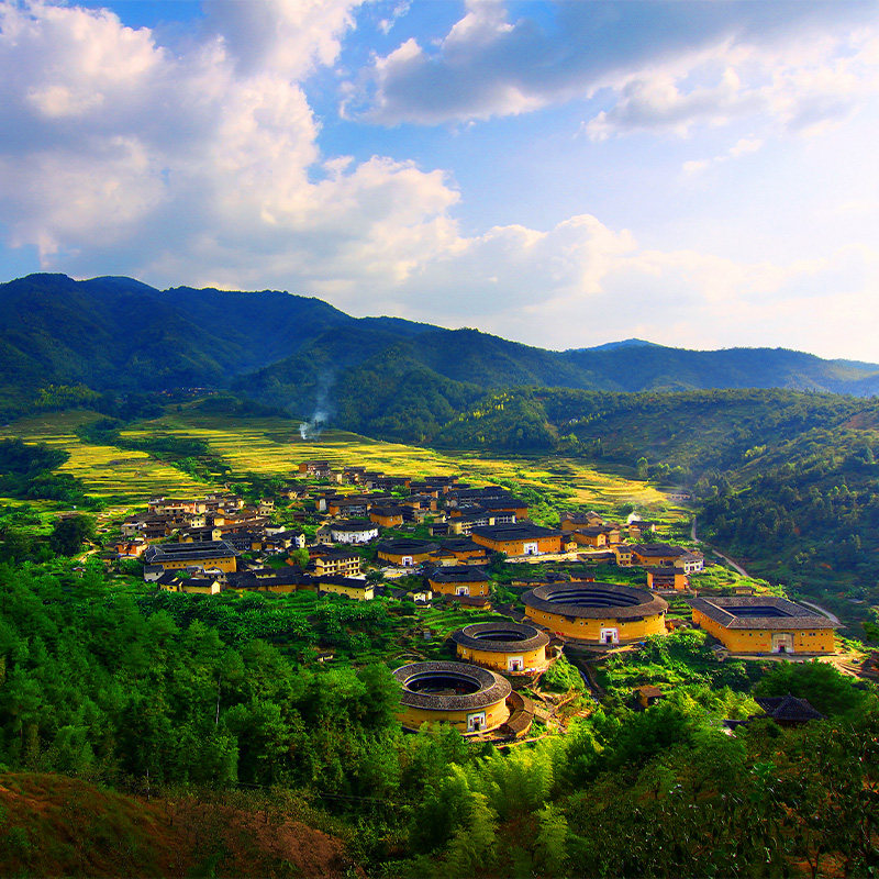 纯玩8人团【田螺坑永定云水谣】厦门漳州南靖土楼一日游跟团旅游