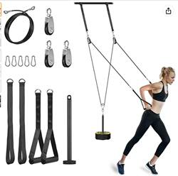 Patented DIY Fitness Equipment Modification: Simple Single-Bar Chest Press, Bird Face Pull, Triceps Push-Down, Straight Arm Push-Down